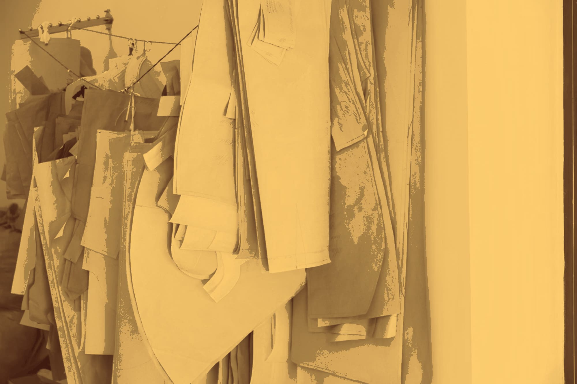 Pattern making in a fashion atelier