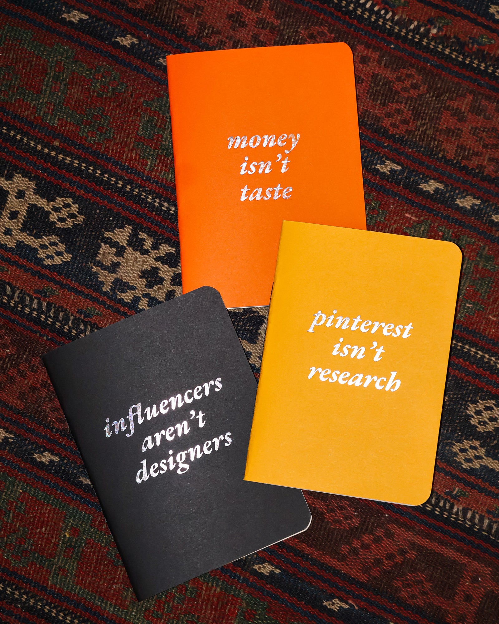 A collection of notebooks with unapologetic quotes about the fashion industry — because between us, someone had to say it!