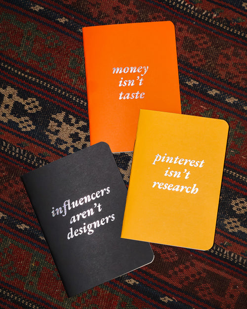A collection of notebooks with unapologetic quotes about the fashion industry — because between us, someone had to say it!